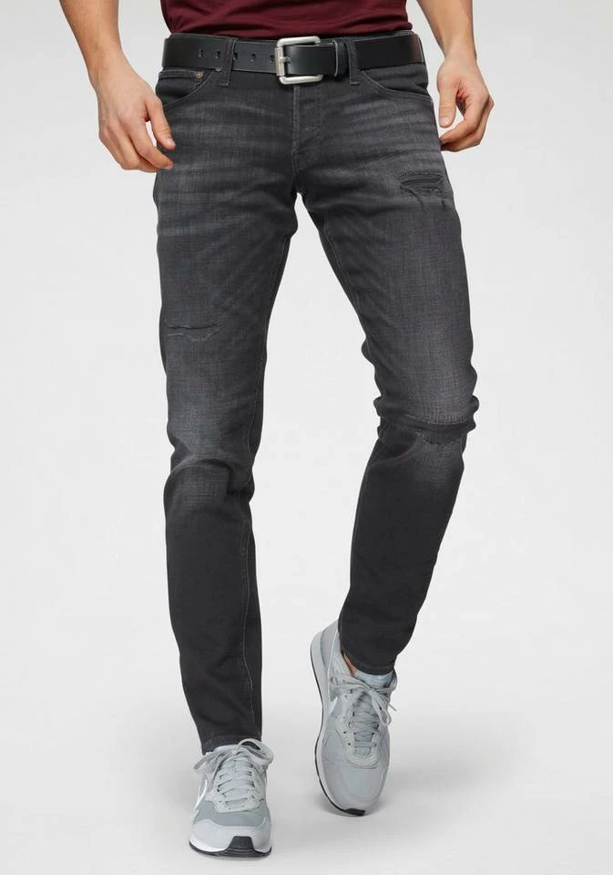 Brandneu 😀 Jack & Jones Slim-fit-Jeans »TIM JJORIGINAL« Black-denim, Blue-destroyed-Effekte, Dark-blue 🛒 1 Brandneu 😀 Jack & Jones Slim-fit-Jeans »TIM JJORIGINAL« Black-denim, Blue-destroyed-Effekte, Dark-blue 🛒