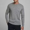 Schlussverkauf 🛒 Jack & Jones Rundhalspullover »MERINO KNIT« Grau-meliert, Schwarz, Beige, Dunkelblau-blau 😀