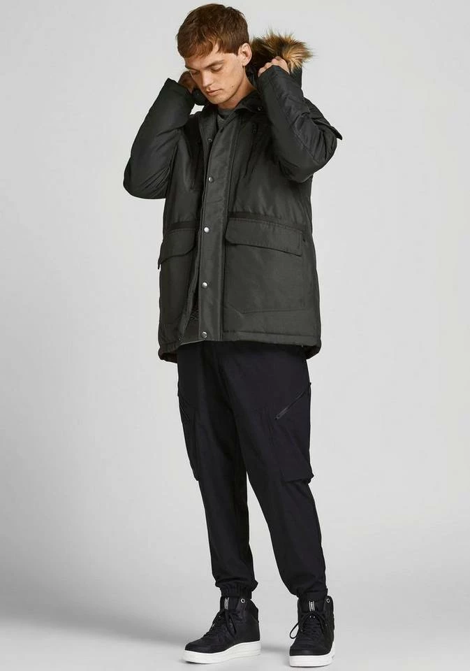 Billig 🥰 Jack & Jones Parka »GLOBE PARKA« Hellgrau-meliert, Olivgrün, Navy, Schwarz 😀 4 Billig 🥰 Jack & Jones Parka »GLOBE PARKA« Hellgrau-meliert, Olivgrün, Navy, Schwarz 😀 – Bild 4