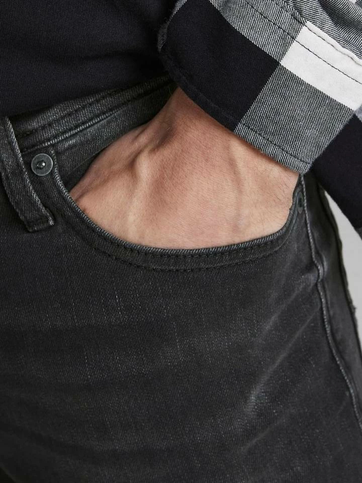 Auslauf 🧨 Jack & Jones Skinny-fit-Jeans »Tom« Blue-denim, Black-denim 🌟 2 Auslauf 🧨 Jack & Jones Skinny-fit-Jeans »Tom« Blue-denim, Black-denim 🌟 – Bild 2