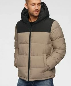 Besorgen 🎁 Jack & Jones Steppjacke »PAUL PUFFER HOOD« Beige, Schwarz, Navy, Olivgrün 🥰