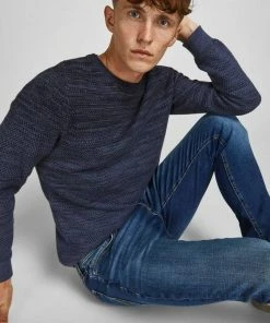 Schlussverkauf 🎁 Jack & Jones Rundhalspullover »THOMAS KNIT CREW NECK« Olivgrün, Dunkelgrau, Blau, Bordeaux ⭐ -Offizieller Jones-Shop b59b08ba a574 5c3f a609 cc9c1023da18