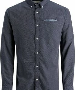 Aktion 🧨 Jack & Jones Langarmhemd »THOMAS DETAIL 👚 SHIRT« Navy, Dark-Navy, Dunkelblau, Dark Navy 12181541 ✨ -Offizieller Jones-Shop c1ed3d30 b28b 5448 ac87 0a03660854bc