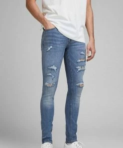 Auslauf 🛒 Jack & Jones Skinny-fit-Jeans »Liam« Black Denim, Blue-denim, Black-destroyed 🔥 -Offizieller Jones-Shop c3824aa6 f263 5e07 ad59 3f768d510433