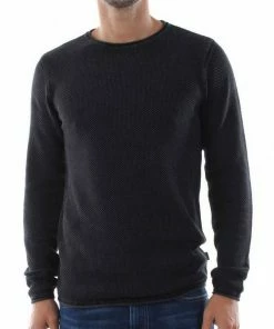 Besorgen ✔️ Jack & Jones Rundhalspullover »JACK & JONES Herren Strick-Pulli Winter-Pullover Roll Knit Crew Neck Pulli Schwarz« 🤩