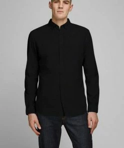 Schlussverkauf 👏 Jack & Jones Langarmhemd »JOE 👚 SHIRT LS PLAIN« Bordeaux, Olivgrün, Weiß, Schwarz 😍