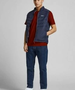 Neu 🤩 Jack & Jones Steppweste »ACE BODYWARMER COLLAR« Olivgr&uuml;n, Navy, Schwarz, Rot 💯 -Offizieller Jones-Shop cdb10ab7 8a9a 5402 99db 4711fb48e3f4