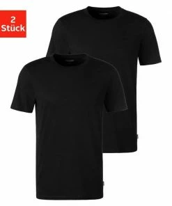Am billigsten 🛒 Jack & Jones T-Shirt »Crew-Neck« (2er-Pack) Schwarz, Weiß 🎁