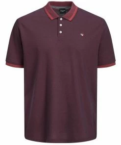 Brandneu 🤩 Jack & Jones Poloshirt »Große Größen Poloshirt pflaume melange Jack & Jones« 🎉