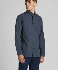 Auslauf 🎉 Jack & Jones Langarmhemd »CLASSIC HEATHER 👕 SHIRT« Bordeaux, Beige, Hellgrau-meliert, Navy 👏 -Offizieller Jones-Shop d0984927 3935 56dc 8ce2 95844832b26b