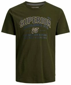 Schlussverkauf 💯 Jack & Jones Rundhalsshirt »Große Größen T-Shirt oliv Applikation Jack & Jones« 🤩 -Offizieller Jones-Shop d2a73584 55ca 50db a2dd cf9e376c5d82