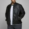 Auslauf 🌟 Jack & Jones Bikerjacke »ROCKY JACKET« bis Größe 6XL Schwarz, Cognac 🎁