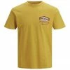 Bester Verkauf 🧨 Jack & Jones Rundhalsshirt »Große Größen T-Shirt Jack & Jones gelb Rückenprint« 🌟
