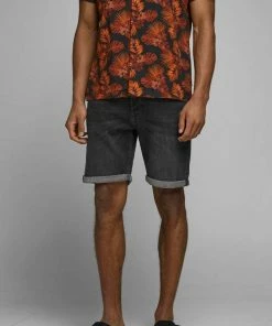 Aktion ✔️ Jack & Jones Bermudas »Rick« Blue Denim, Light Blue Denim, Black Denim, Light-blue-destroyed-Effekte ✨ -Offizieller Jones-Shop d547c999 f0a4 506e 9615 678ad44c2685