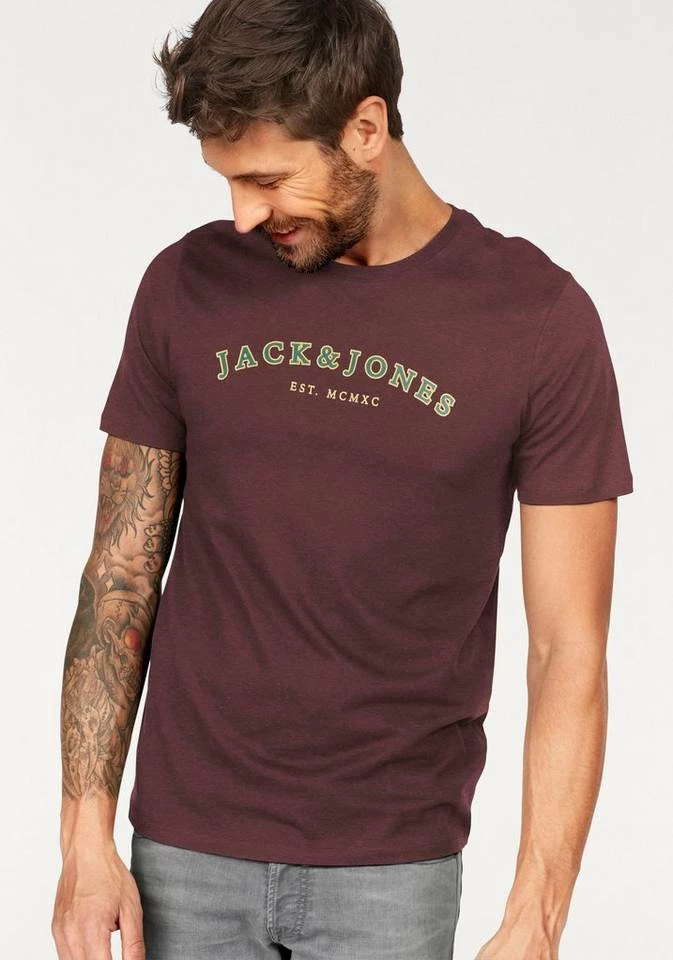Auslauf 🔥 Jack & Jones T-Shirt »CROSS TEE« Offwhite, Navy, Bordeaux 💯 5 Auslauf 🔥 Jack & Jones T-Shirt »CROSS TEE« Offwhite, Navy, Bordeaux 💯 – Bild 5