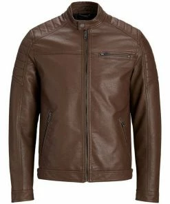 Großhandel 🤩 Jack & Jones Lederjacke »3930« (1-St) Kunstleder Jacke Biker Blouson Bomberjacke JJEROCKY Übergangsjacke Hellgrün, Beige, Hellbraun, Schwarz-2 🔔 -Offizieller Jones-Shop d662e91b e792 5072 b081 49b381ce6b17