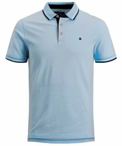 Brandneu 😀 Jack & Jones Poloshirt »Große Größen Poloshirt bleu melange Jack & Jones« ❤️