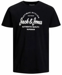 Top 10 🧨 Jack & Jones Rundhalsshirt »Jack&Jones Große Größen Herren T-Shirt JJERAFA schwarz Logo« 😀