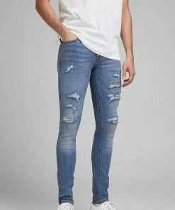 Auslauf 🛒 Jack & Jones Skinny-fit-Jeans »Liam« Black Denim, Blue-denim, Black-destroyed 🔥 -Offizieller Jones-Shop e2552f65 a748 50da 972f 5071a05af14c