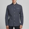 Aktion 🧨 Jack & Jones Langarmhemd »THOMAS DETAIL 👚 SHIRT« Navy, Dark-Navy, Dunkelblau, Dark Navy 12181541 ✨