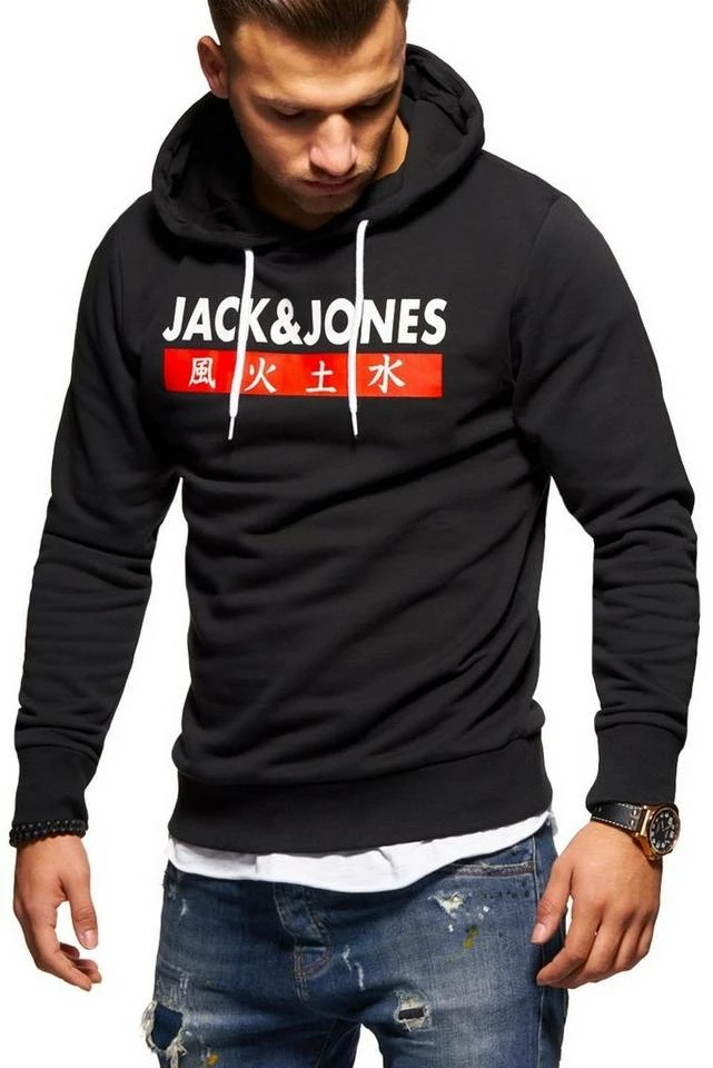 Neu ✔️ Jack & Jones Kapuzensweatshirt »JORELEMENTS« mit Logoprint Blau, Dunkelgrau, Weinrot, Weiß ⌛ 3 Neu ✔️ Jack & Jones Kapuzensweatshirt »JORELEMENTS« mit Logoprint Blau, Dunkelgrau, Weinrot, Weiß ⌛ – Bild 3