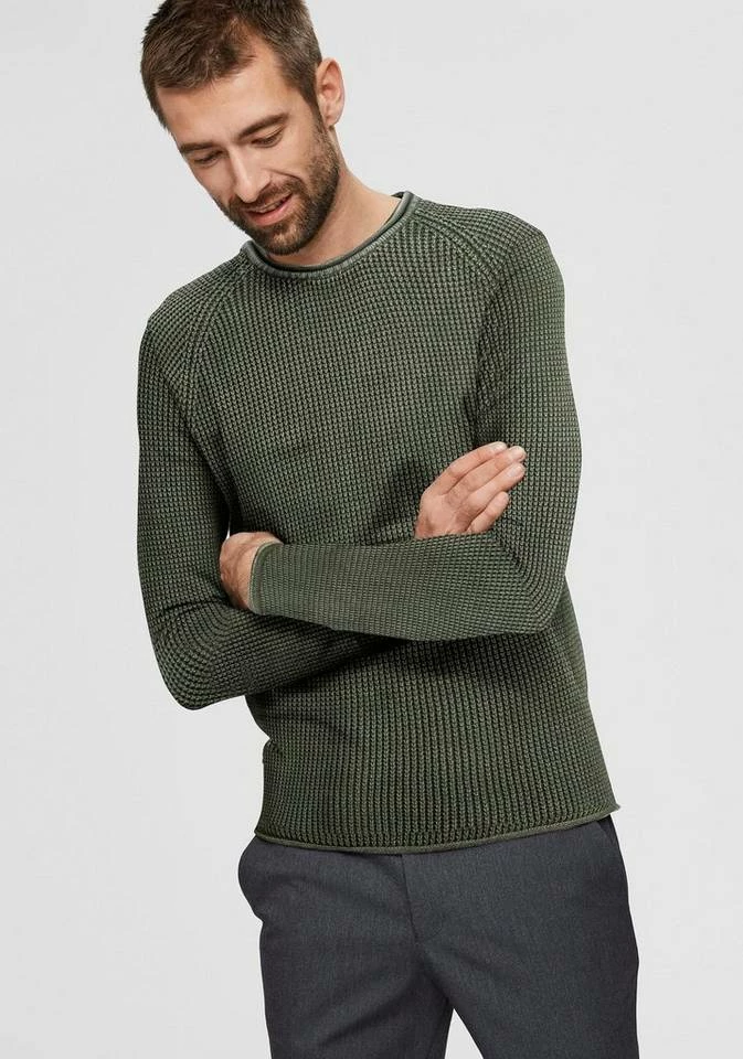 Großhandel 😉 Jack & Jones Rundhalspullover »MAX KNIT CREW NECK« Schwarz, Olivgrün 🎉 1 Großhandel 😉 Jack & Jones Rundhalspullover »MAX KNIT CREW NECK« Schwarz, Olivgrün 🎉
