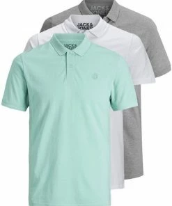 Bestpreis ✔️ Jack & Jones Poloshirt »Basic« (3-tlg., 3er Pack) slimfit / figurbetont geschnitten Mix13 (RO#ft5_slash#GR#ft5_slash#BL), Mix3 (BL#ft5_slash#WH#ft5_slash#NA), Schwarz, Mix5 (WH#ft5_slash#GR#ft5_slash#NA) ✔️ -Offizieller Jones-Shop e61caa7d d881 5dea ae5d 449ded295efa