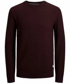 Rabatt ✔️ Jack & Jones Rundhalspullover »JACK & JONES Herren Baumwoll-Pulli Strick-Pullover Owen Knit Crew Neck Pulli Bordeaux« 😀