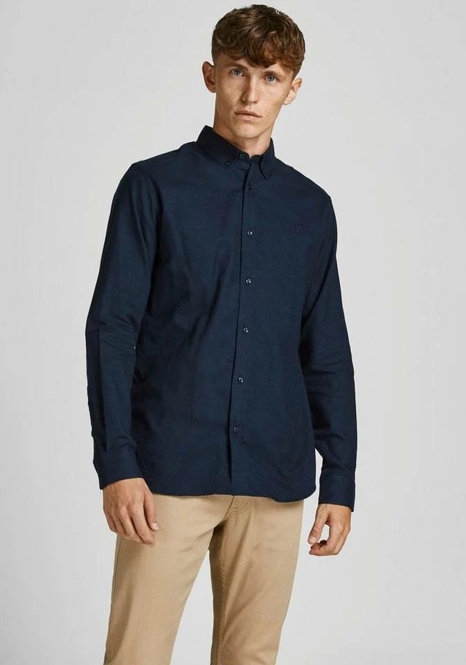 Bestes Angebot 🔥 Jack & Jones Langarmhemd »PERFECT TWIST 👚 SHIRT« Grau-meliert, Dunkelgrün, Navy ❤️ 8 Bestes Angebot 🔥 Jack & Jones Langarmhemd »PERFECT TWIST 👚 SHIRT« Grau-meliert, Dunkelgrün, Navy ❤️ – Bild 8