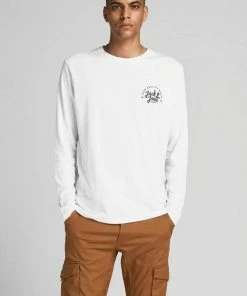 Auslauf 🧨 Jack & Jones Langarmshirt »KIMBEL TEE CREW NECK« Navy, Hellgrau-meliert, Weiß 💯