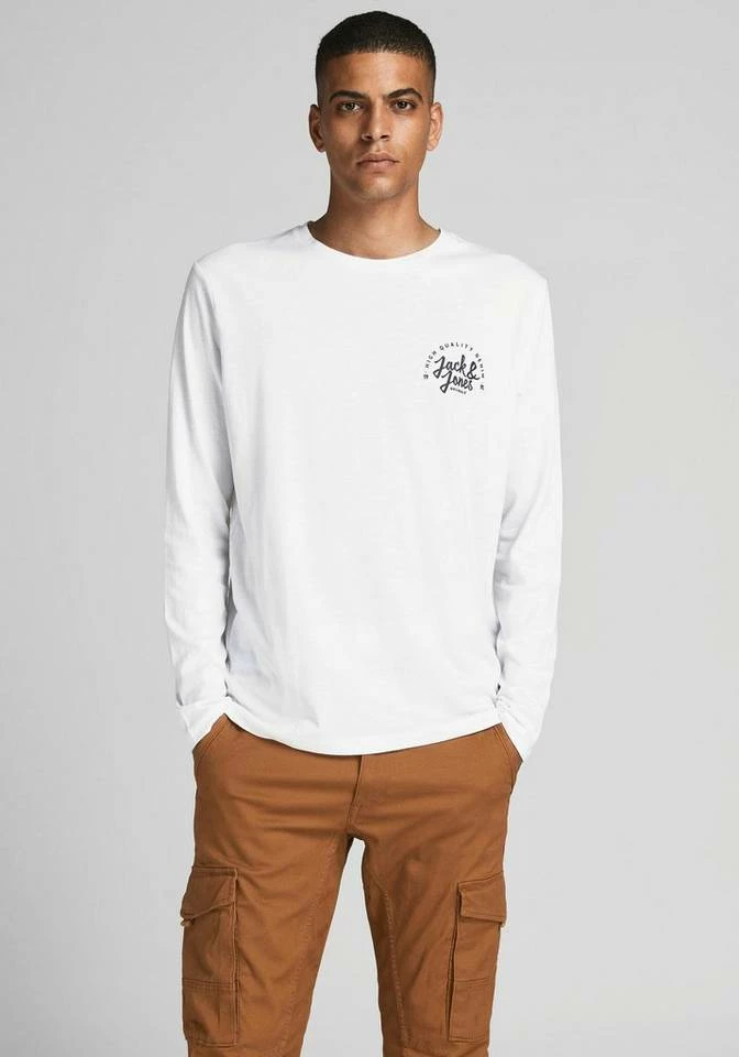 Auslauf 🧨 Jack & Jones Langarmshirt »KIMBEL TEE CREW NECK« Navy, Hellgrau-meliert, Weiß 💯 1 Auslauf 🧨 Jack & Jones Langarmshirt »KIMBEL TEE CREW NECK« Navy, Hellgrau-meliert, Weiß 💯