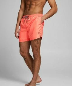 Brandneu ✨ Jack & Jones Badeshorts »BALI« 1 Stück Navy Blazer, Surf The Web, Hot Coral, Black 👍
