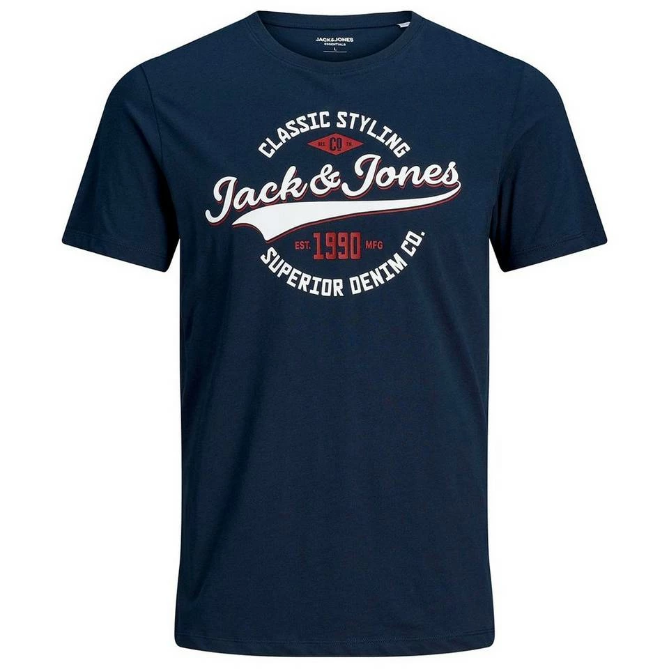 Schlussverkauf 💯 Jack & Jones Rundhalsshirt »Jack & Jones Logo T-Shirt große Größen navy« 🔥 4 Schlussverkauf 💯 Jack & Jones Rundhalsshirt »Jack & Jones Logo T-Shirt große Größen navy« 🔥 – Bild 4