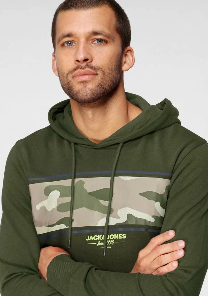 Brandneu ✔️ Jack & Jones Kapuzensweatshirt »SOLDIER SWEAT HOOD« Schwarz, Navy, Olivgrün ❤️ 9 Brandneu ✔️ Jack & Jones Kapuzensweatshirt »SOLDIER SWEAT HOOD« Schwarz, Navy, Olivgrün ❤️ – Bild 9
