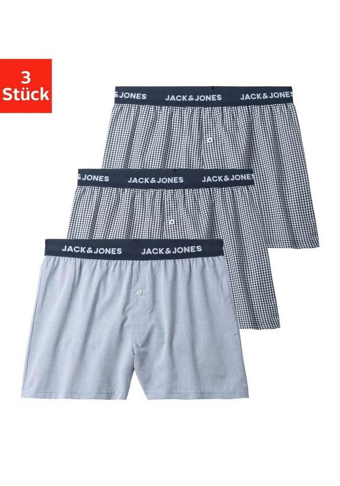 Brandneu 🌟 Jack & Jones Webboxer (3 Stück) mit Logobund 🌟 1 Brandneu 🌟 Jack & Jones Webboxer (3 Stück) mit Logobund 🌟