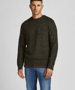 Schlussverkauf ❤️ Jack & Jones Rundhalspullover »PANNEL KNIT CREW NECK« Gelb, Oliv, Navy, Weinrot 🎁 -Offizieller Jones-Shop f52f8e44 b848 437c 8ec7 a3ae55d5ee0f