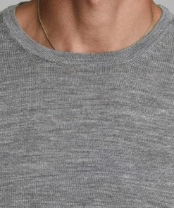 Schlussverkauf 🛒 Jack & Jones Rundhalspullover »MERINO KNIT« Grau-meliert, Schwarz, Beige, Dunkelblau-blau 😀 -Offizieller Jones-Shop f9e4ccff c257 58e2 8bde 096fe1003048