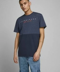 Besorgen ✔️ Jack & Jones T-Shirt »STATION« (1-tlg) Navy Blazer, Dusty Olive, Light Grey Melange, Spicy Mustard 🔥