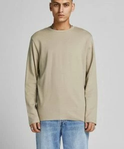 Coupon 😉 Jack & Jones Langarmshirt »PHIL TEE LS« Schwarz, Beige, Weiß, Navy 🎁