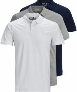 Bestpreis ✔️ Jack & Jones Poloshirt »Basic« (3-tlg., 3er Pack) slimfit / figurbetont geschnitten Mix13 (RO#ft5_slash#GR#ft5_slash#BL), Mix3 (BL#ft5_slash#WH#ft5_slash#NA), Schwarz, Mix5 (WH#ft5_slash#GR#ft5_slash#NA) ✔️ -Offizieller Jones-Shop fe20e5f4 4cf4 5373 8f98 e50d9a9a3de4