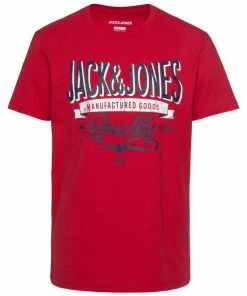 Angebote ✨ Jack & Jones T-Shirt »DENIM LOGO TEE« Navy, Rot 🧨 -Offizieller Jones-Shop feb7fec1 081e 5142 b7bb cc5683af1f43