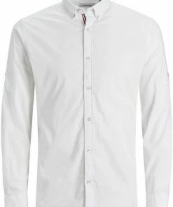 Am billigsten 🧨 Jack & Jones Langarmhemd Weiß, Navy 😉 -Offizieller Jones-Shop ff637a68 8660 507e a62d 501968b6983f